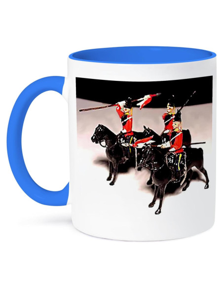 Taza de Cerámica 3dRose Britlance Soldados 15oz Azul