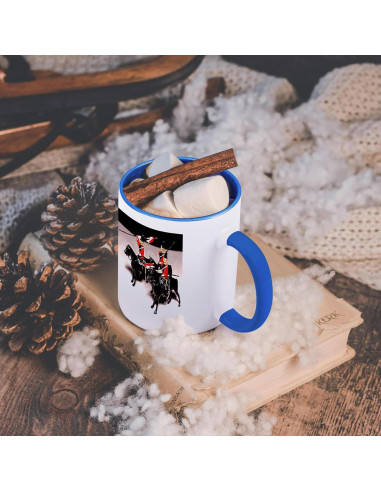 Taza de Cerámica 3dRose Britlance Soldados 15oz Azul