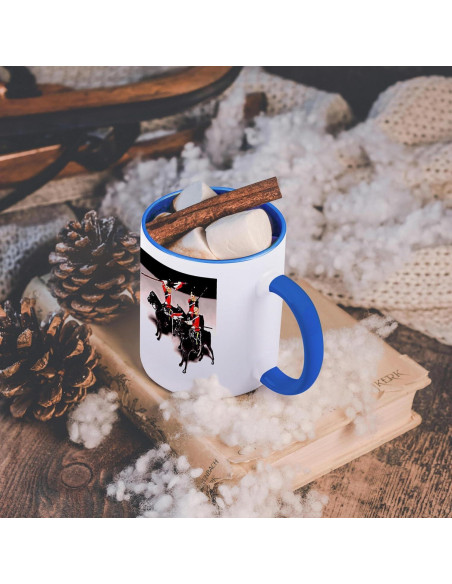 Taza de Cerámica 3dRose Britlance Soldados 15oz Azul