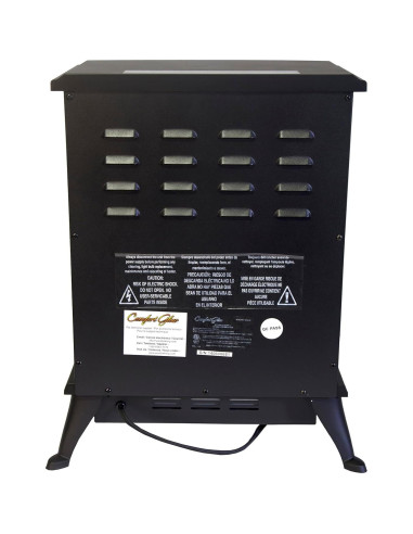 Estufa Eléctrica Comfort Glow ES4215 Negra, 1500W, 46.5m