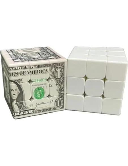 Cubo de Velocidad Dollar Bill 3x3 - Diseño Billete EE.UU.