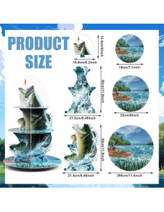 Soporte para Cupcakes de Pesca Weysat 3 Niveles 35x33.4cm 2