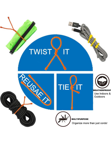 Ties de Silicona Reutilizables Genérico 30.48cm 6pk Negro