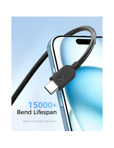 Cable de Carga USB-C 1.83m Cable Matters 60W Negro