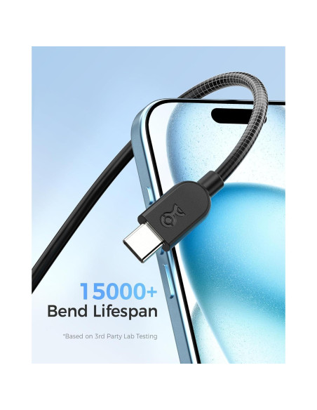 Cable de Carga USB-C 1.83m Cable Matters 60W Negro