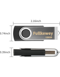 Unidad Flash USB 2.0 Fullkewey 32GB Alta Velocidad Azul 2