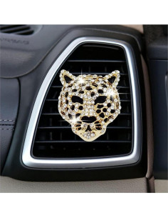 2 Clips de Ventilación de Aire Jinshining Leopardo Brillo Dorado 2