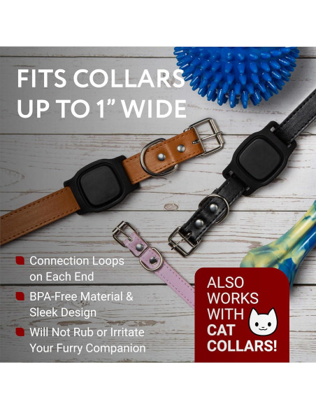 Estuche de Silicona Impermeable IMPRESA para Collar de Perro - Negro - Compatible con Eufy y Petloc8 GPS