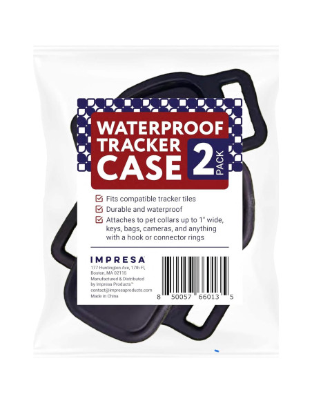 Estuche de Silicona Impermeable IMPRESA para Collar de Perro - Negro - Compatible con Eufy y Petloc8 GPS