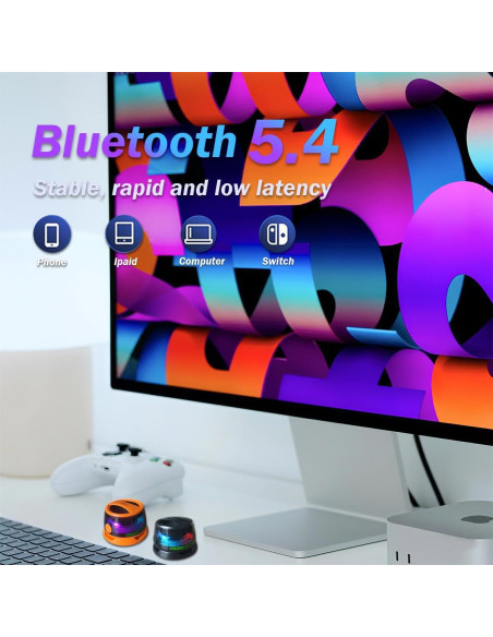 Altavoz Bluetooth Magnético LENOLL Naranja 3W con RGB