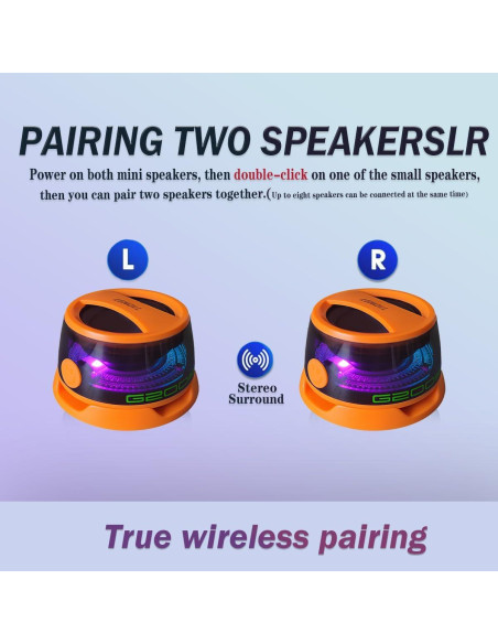 Altavoz Bluetooth Magnético LENOLL Naranja 3W con RGB