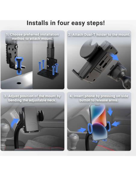 Soporte para Teléfono ARKON Mega Grip para Coche - Brazo 55.88 cm