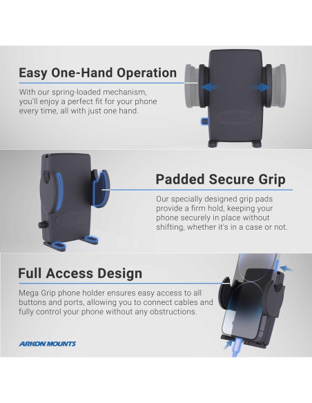 Soporte para Teléfono ARKON Mega Grip para Coche - Brazo 55.88 cm