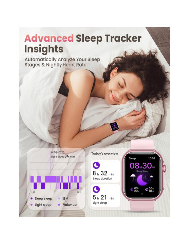 Reloj Inteligente Banlvs G62 1.85" Fitness IP68 Rosa