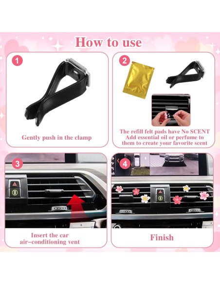 Clips Ambientadores para Auto MBAIYO, 6 Pcs Decorativos