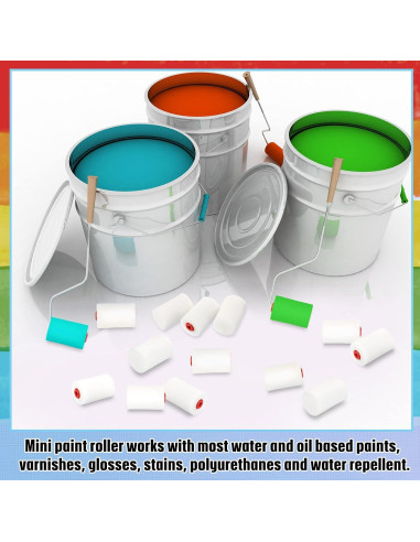 40 Cubiertas de Rodillo de Pintura Mini 2" Zhehao Espuma Densa