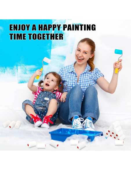 40 Cubiertas de Rodillo de Pintura Mini 2" Zhehao Espuma Densa