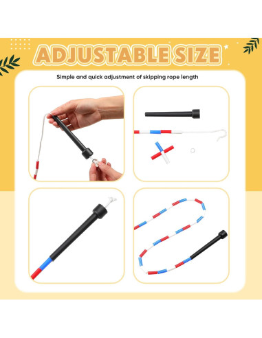 Cuerdas de Saltar Doble Dutch Zubebe 4.8m Multicolor