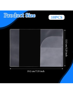 Paquete de 10 fundas de pasaporte transparentes IANFAN 2