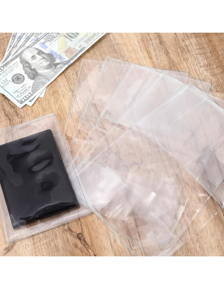 Paquete de 10 fundas de pasaporte transparentes IANFAN