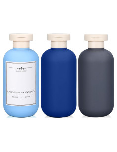 Botellas de Plástico Reutilizables ASEVAT 190ml para Champú