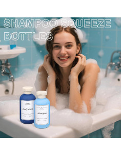 Botellas de Plástico Reutilizables ASEVAT 190ml para Champú 2