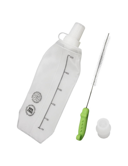 Botella de Agua Suave ISLOYALS 500ml Plegable TPU Blanca