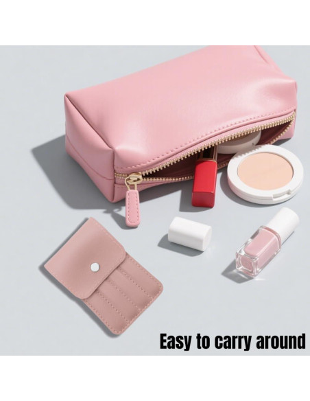 Juego de Pinzas 4 en 1 Genérico con Estuche Rosa - Acero Inoxidable