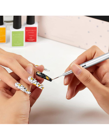 Juego de Pinceles para Arte de Uñas Eptbsdu 5 Piezas 7-25mm