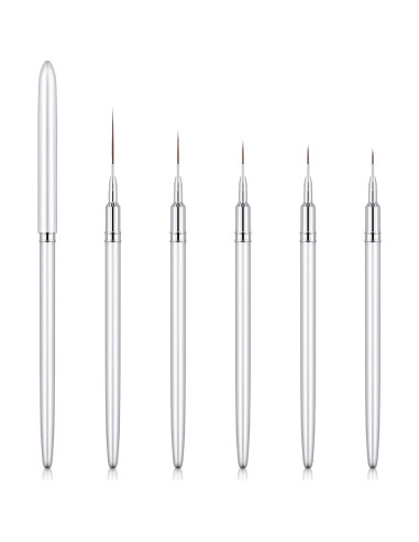 Juego de Pinceles para Arte de Uñas Eptbsdu 5 Piezas 7-25mm