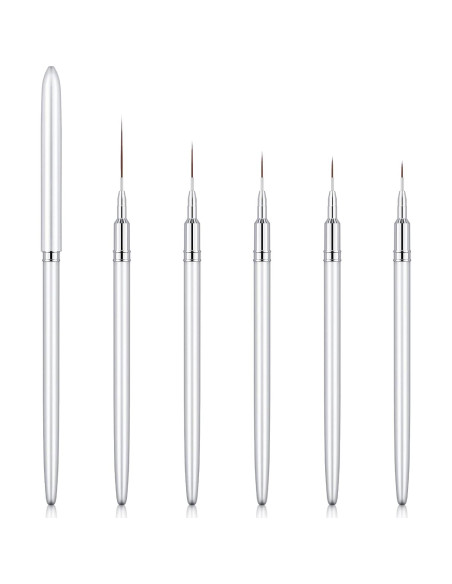 Juego de Pinceles para Arte de Uñas Eptbsdu 5 Piezas 7-25mm