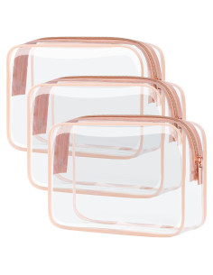 Bolsa de Aseo Transparente Packism 19x14cm Aprobada TSA Rosa