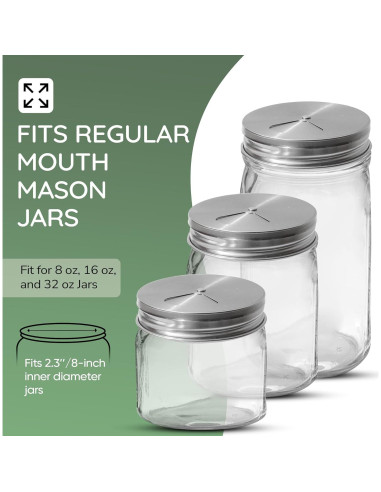 Tapa de Especias Ajustable ByteX Acero Inoxidable Paquete de 4