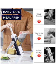 Rebanadora Mandolina Jonscook Ajustable 0-8mm Acero Inoxidable 2