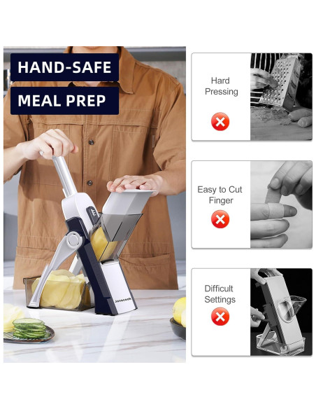 Rebanadora Mandolina Jonscook Ajustable 0-8mm Acero Inoxidable