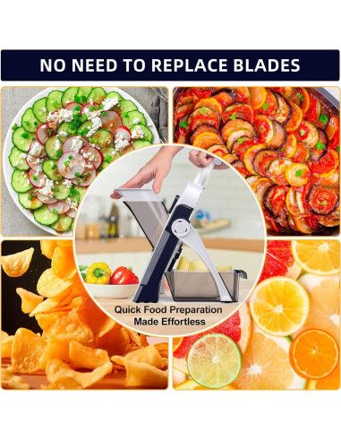 Rebanadora Mandolina Jonscook Ajustable 0-8mm Acero Inoxidable