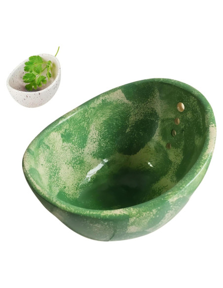 Tazón Deshojador de Hierbas Genérica Verde, Resina, 238g