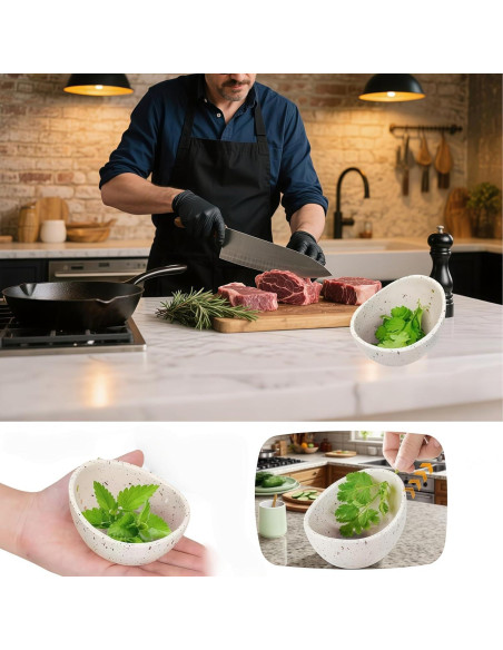 Tazón Deshojador de Hierbas Genérica Verde, Resina, 238g