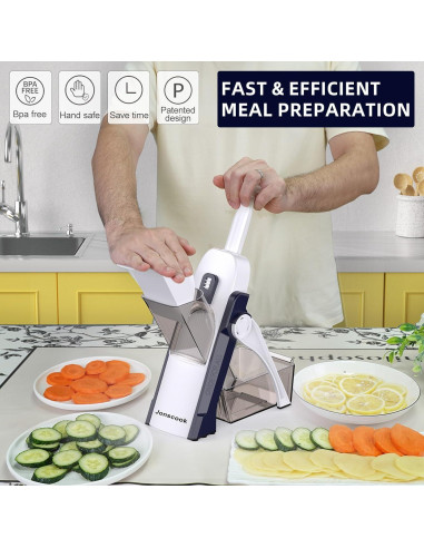 Rebanadora Mandolina Jonscook Ajustable 0-8mm Acero Inoxidable