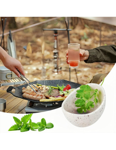 Tazón Deshojador de Hierbas Genérica Verde, Resina, 238g