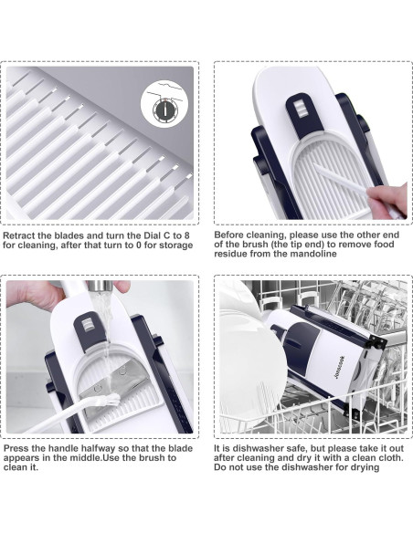 Rebanadora Mandolina Jonscook Ajustable 0-8mm Acero Inoxidable