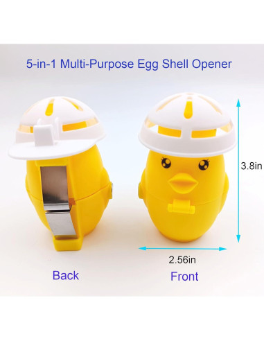 Abre Cáscaras de Huevo Multiusos BANNAFY 5 en 1 con Imán