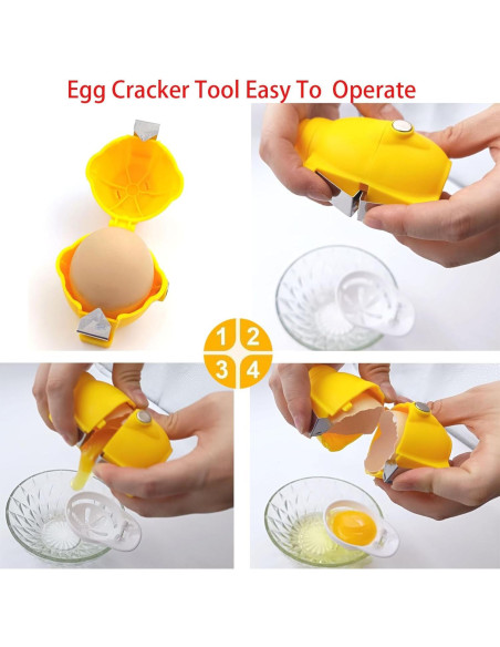 Abre Cáscaras de Huevo Multiusos BANNAFY 5 en 1 con Imán