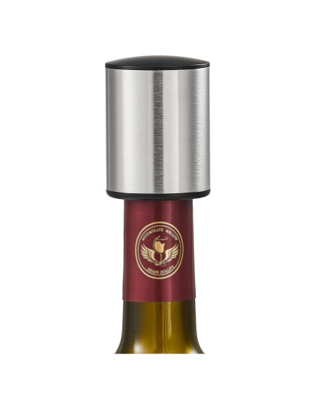 Tapón de Vino ELMWAY de Acero Inoxidable Plata - Mini Vacío