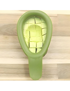 Cortador de Aguacate Genérico de Acero Inoxidable Verde 12.7 cm 2