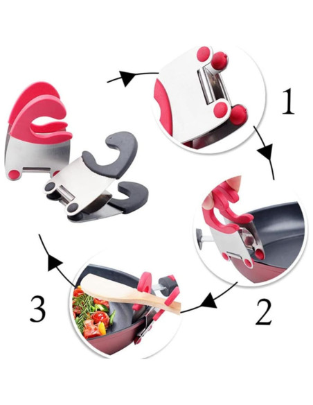 Soporte para Cucharas de Acero Inoxidable Cabilock 2 Pcs