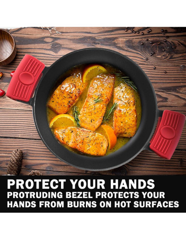 Juego de 4 Fundas de Silicona para Mangos de Sartenes Genérico