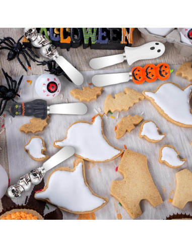 Set 8 Espátulas de Queso Halloween Lasnten - Acero Inoxidable