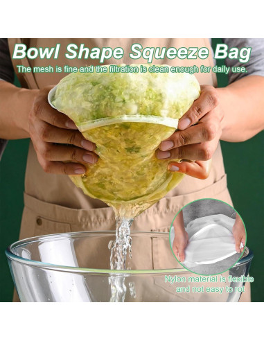 Bolsas de Leche de Nueces MBAIYO 6PCS Reutilizables 19cm