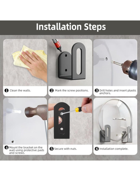 Organizador de Tapas de Olla FUYAHA - 2 Paquetes Ajustables